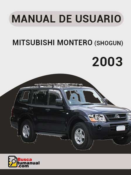 Manual de Usuario Mitsubishi Montero (Shogun) 2003